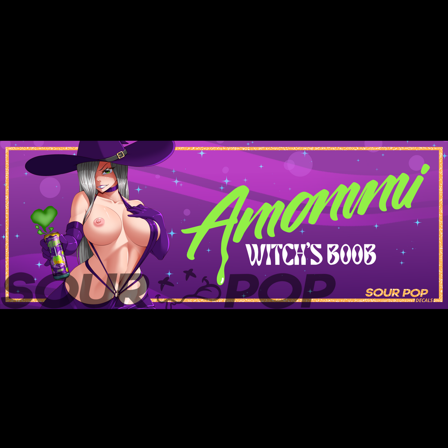 Amommi Witch's Boob Slap Sticker