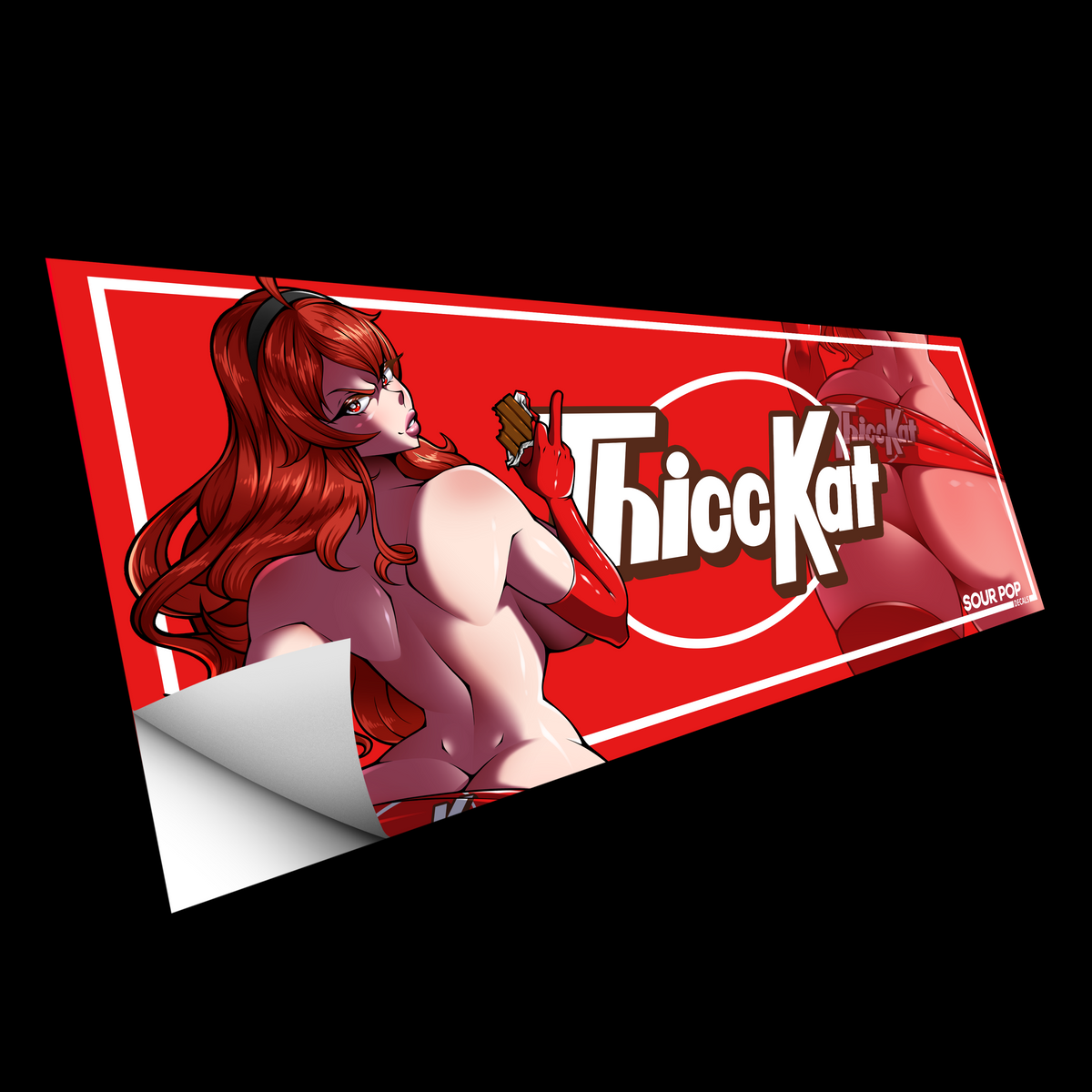 Thicc Kat Slap Sticker