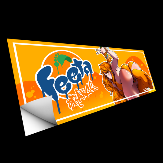 Feeta Orange Slap Sticker
