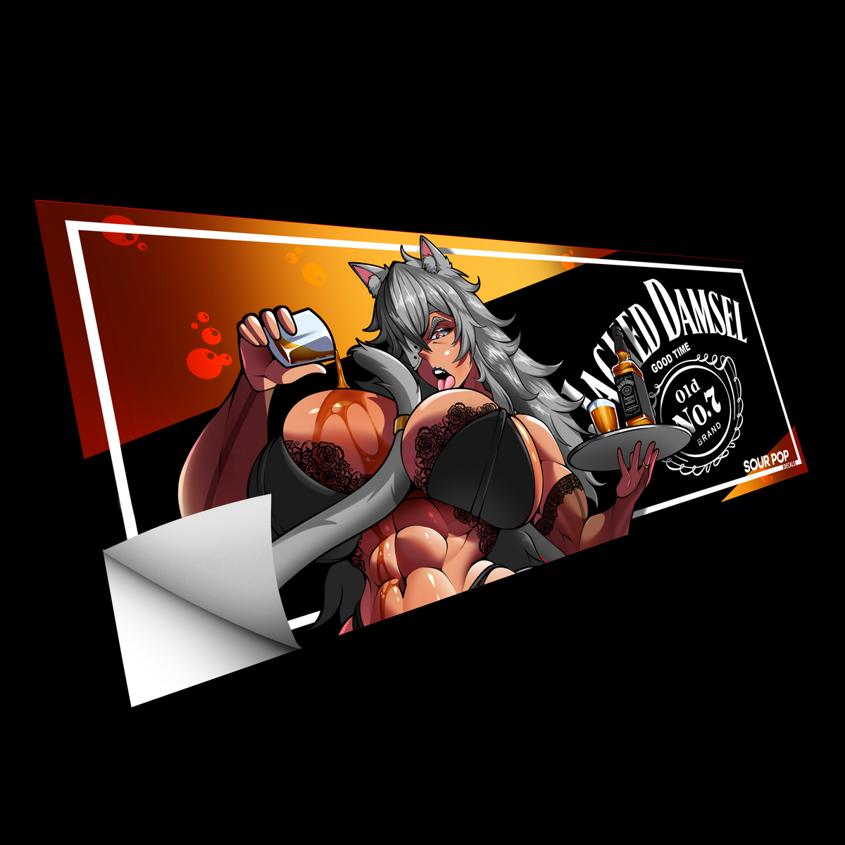 Jacked Damsel Slap Sticker