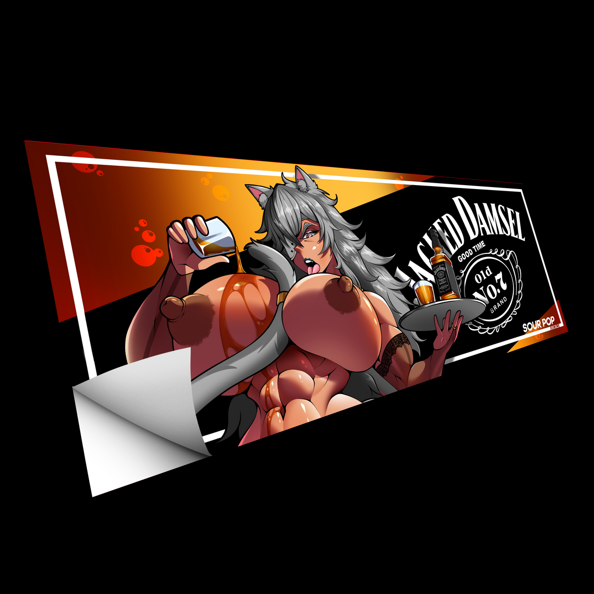 Jacked Damsel Slap Sticker