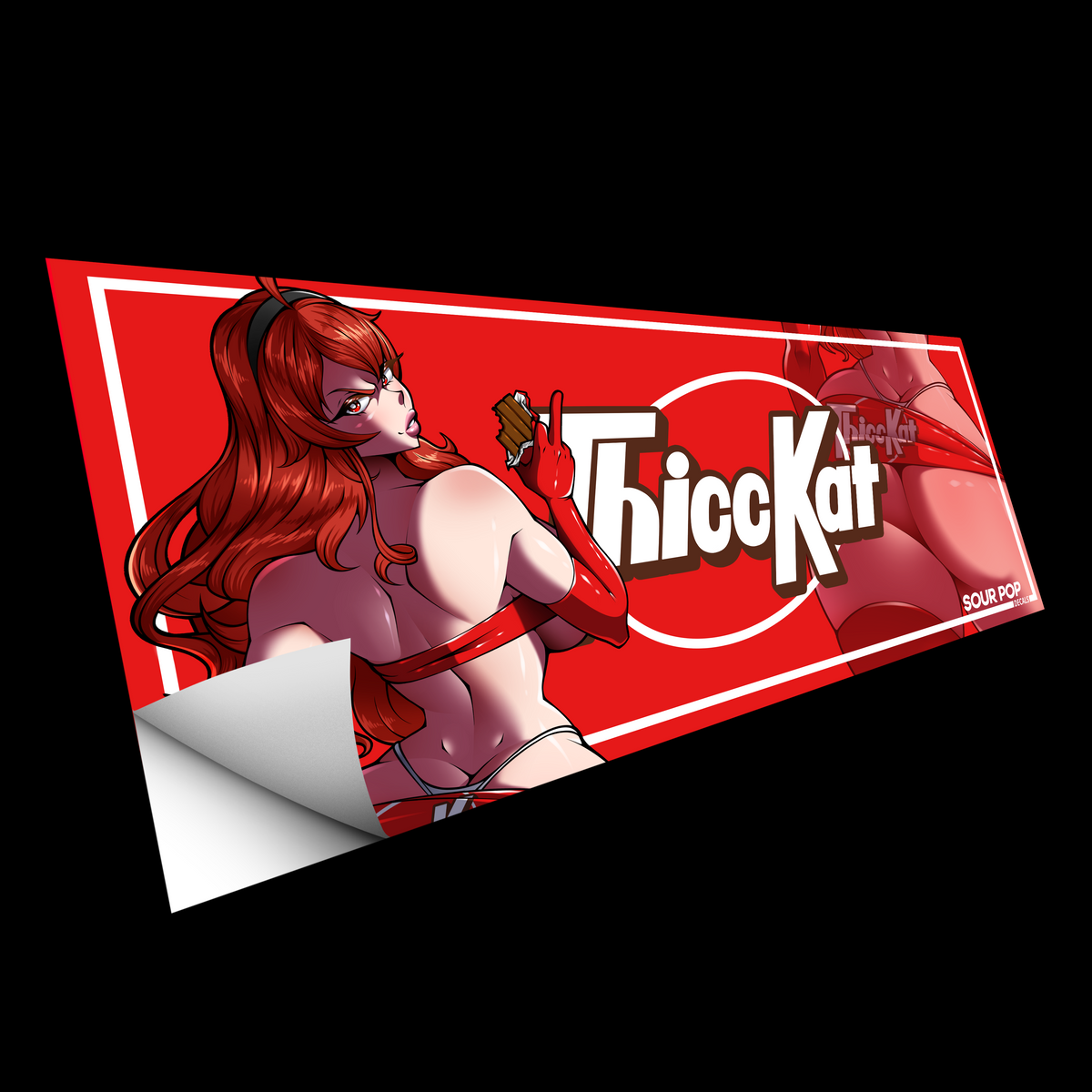 Thicc Kat Slap Sticker