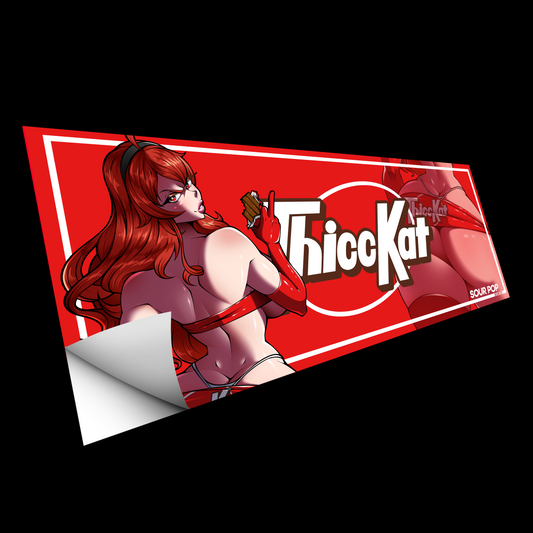 Thicc Kat Slap Sticker